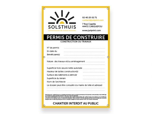 Panneaux Permis de construire