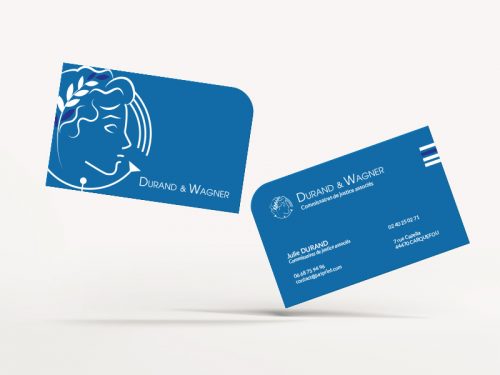 Cartes de visite - 1 coin rond